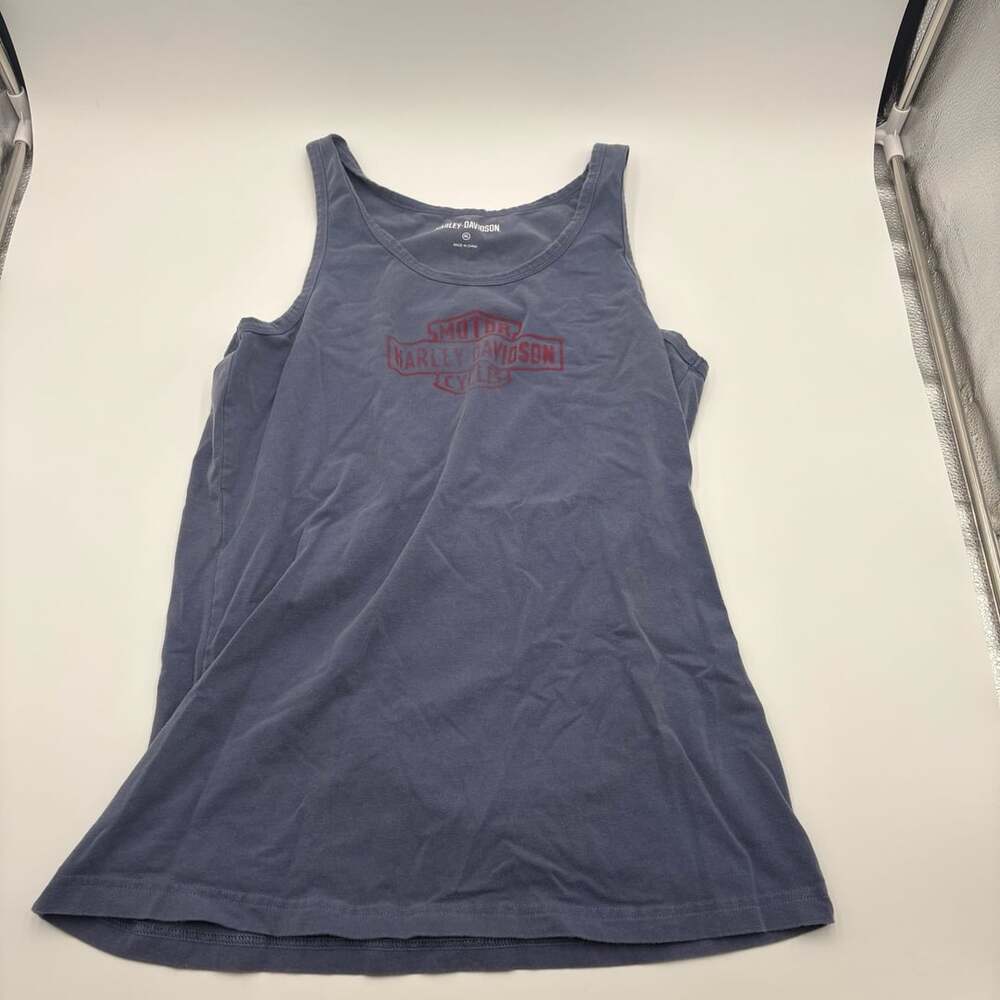 Harley Davidson Tank Top Size XL Blue Motor Cycles Graphic